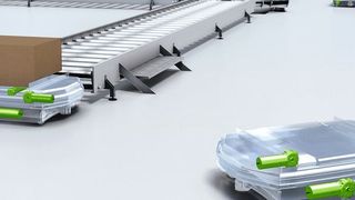 In der Intralogistik gelten fahrerlose Transportsysteme als Mittel der Wahl, um in Zeiten der Digitalisierung und Industrie 4.0 einen flexiblen und zuverlässigeren Warenfluss zu gewährleisten.  (EBM Papst)