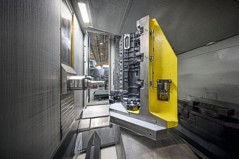 The Heckert HEC 800 machining center guarantees optimum results in the economical machining of large and heavy engine housings. (Image:Starrag/Ralf Baumgarten)