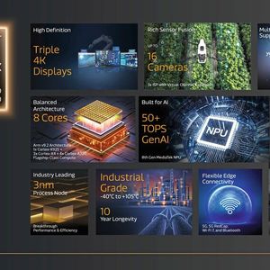 BU: Genio Pro 5100: Das neue System-on-Chip zielt mit Octa-Core-Design und nativer Sensor-Fusion auf autonome Robotik und Machine-Vision ab. (Bild: Mediatek)