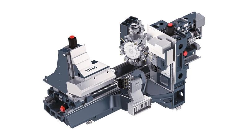 Basis für eine anspruchsvolle Zerspanung ist ein extrem steifer Maschinen­sockel, der mit extra gross bemessenen Führungs­elementen ausgestattet ist. (Tornos)