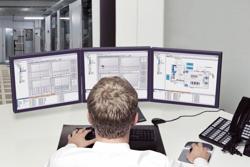 Bild 2: Mit der Managementsoftware Ri-Zone können Betreiber auf einen Blick sehen, wie sich der Energieverbrauch der Klimageräte in Abhängigkeit von der Auslastung der Server ändert.  (Bild: Rittal)