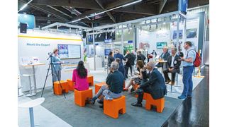 Auf rund 200 Quadratmetern präsentieren Zulieferer, Anlagenbauer und Lösungsanbieter Exponate für die Schüttgutindustrie, die für Effizienz, Ressourcenschonung und Zukunftsfähigkeit stehen. Unterstützt wird das Angebot durch weitere Aktionen (Bild von Powtech 2023) (Bild: NürnbergMesse / Frank Boxler)