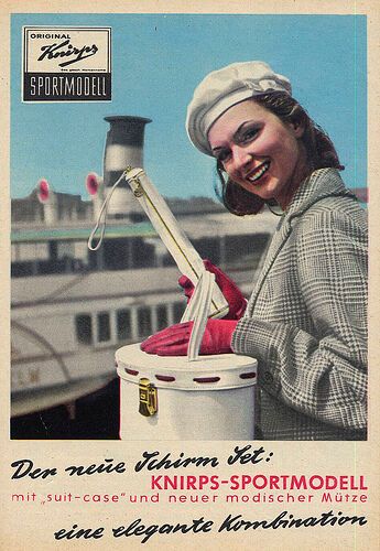 Nach Kriegsende meldete Haupt seinen „Collapsible umbrella“ unter anderem auch in den USA zum Patent an – der Knirps wurde weltbekannt. (Bild: Mit freundlicher Genehmigung von Knirps)