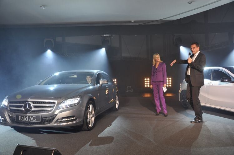 Bartos selbst übernahm die Präsentation der neuen Mercedes-Modelle. (Foto: Richter)