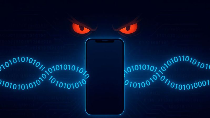 Die DarkSword-Exploit-Kette nutzt mehrere Schwachstellen in iOS aus, um vollständige Kernelrechte zu erlangen, Sandbox-Beschränkungen zu umgehen und daraufhin Malware zu installieren, wodurch sensible Daten exfiltriert werden.(Bild:  Dall-E / Vogel IT-Medien GmbH / KI-generiert)