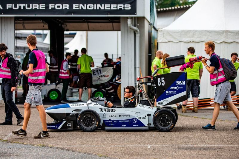 Der Rennwagen der TU Freiberg.  (Formula Student Germany)