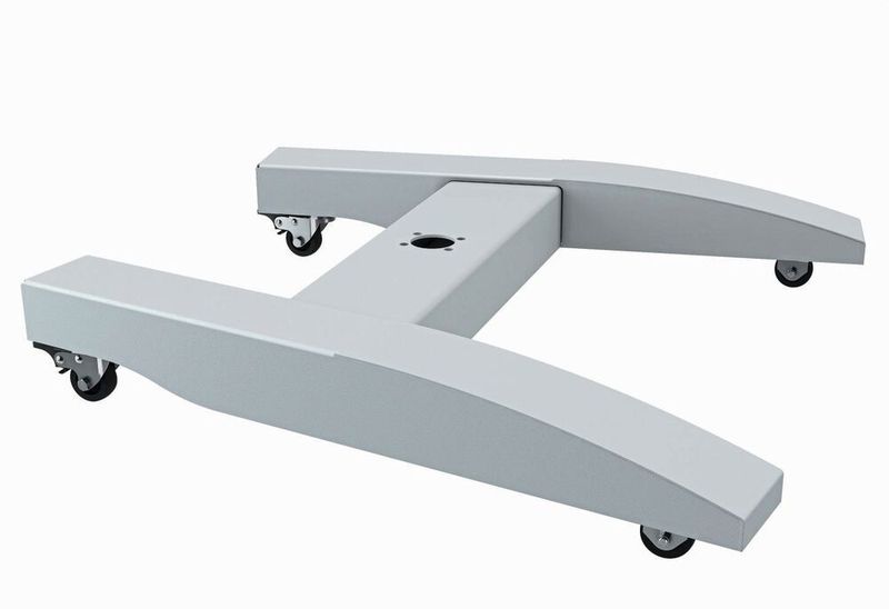 Für eine gute HMI-Anbindung können die stehenden Profi-Plus Systeme mit Rollen versehen werden, die Mobilität gewährleisten. (Rolec Gehäuse-Systeme )