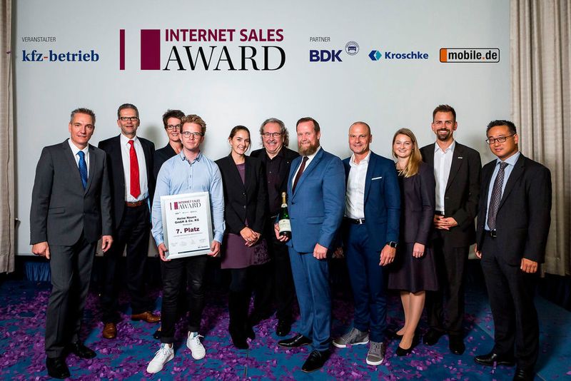 Auf 7. Platz des Internet Sales Awards 2017 landete die Heinz Nauen GmbH (Audi, VW) aus  Meerbusch. (Stefan Bausewei)