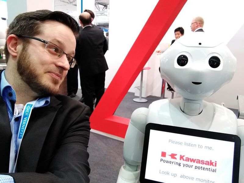 ... mit einer Gelegenheit für ein Selfie mit Redakteur.  (Robert Horn)