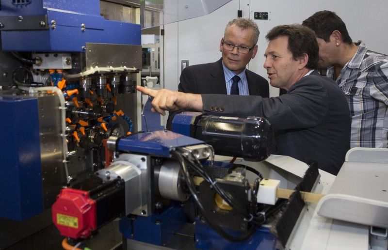 Stangen-Fräsmaschine bei Tornos. (Bild: Messe Stuttgart)