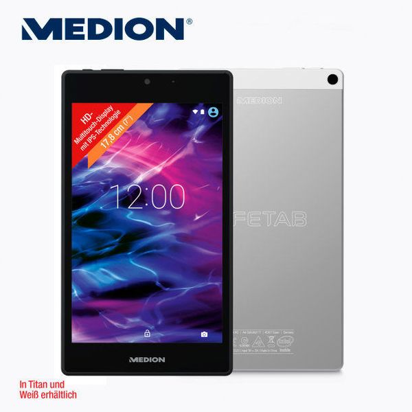Das Display des Medion-Tablets Lifetab P7332 hat eine Diagonale von sieben Zoll. (Bild: Aldi Nord)
