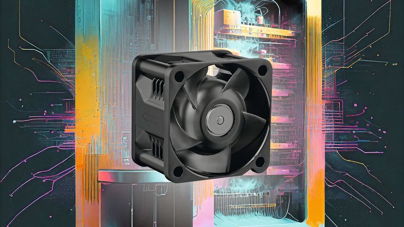 Der neue Kompaktlüfter Axi Force 40 von eBM-Papst kühlt Telekommunikation und Schaltschränke.(Bild:  EBM-Papst)