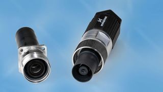 Der einpolige M40 Rundsteckverbinder gewährleistet eine Stromtragfähigkeit bis 750 A. Bild: Hypertac (Archiv: Vogel Business Media)