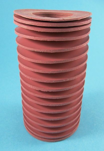 Beispiel eines Gummischeibenbalgs aus dem beschichteten Nomex-Gewebe Pink NG1/1. (Bild: Halltech)