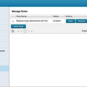 Mit Policy Patrol können Unternehmen entsprechende Regeln festlegen. Basierend darauf entscheidet das System automatisch, ob ein Attachement mitgeschickt oder von der E-Mail entkoppelt und auf dem MFT Server sicher gespeichert wird. Möglich Regeln können z.B. ein bestimmter Absender, bestimmte Dateien im Anhang, die Größe des Anhangs oder ein bestimmter Empfänger sein.