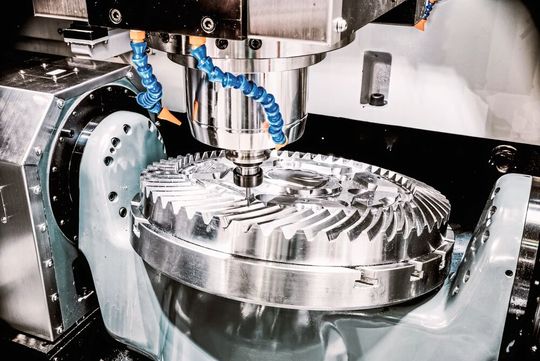 Beispiel einer Schwenkbrücke in einem Fräszentrum. (Bild:  Schaeffler)