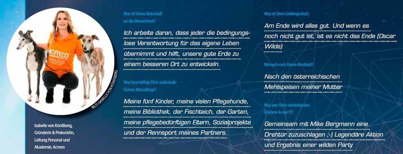 Isabelle von Künßberg, Gründerin & Prokuristin, Leitung Personal & Akademie, Acmeo (IT-Business)