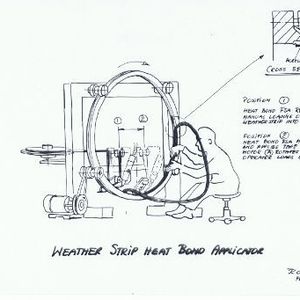 Die erste Zeichnung von Jochen Roland aus dem Jahr 1986 für den Holzring, mit dessen Hilfe das Kleband auf die Dichtung appliziert werden konnte. (Grafik: 3M)