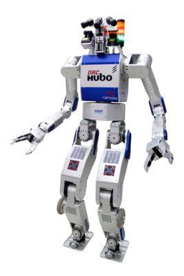 Der DRC-Hubo-Roboter ist ein Südkoreanisches Gemeinschaftsprojekt. Beteiligt ist Kaist (Korea Advanced Institute of Science and Technology) und Rainbow Co., ein Spin-off-Unternehmen des Hubo Labors. (Bild: Kaist)