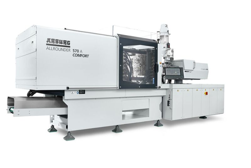 In a cycle time of around eleven seconds, an electric Allrounder 570 A with a clamping force of 2,000 kN in a cleanroom version will be producing four auto-injector housings at a time.  (Source: Arburg)