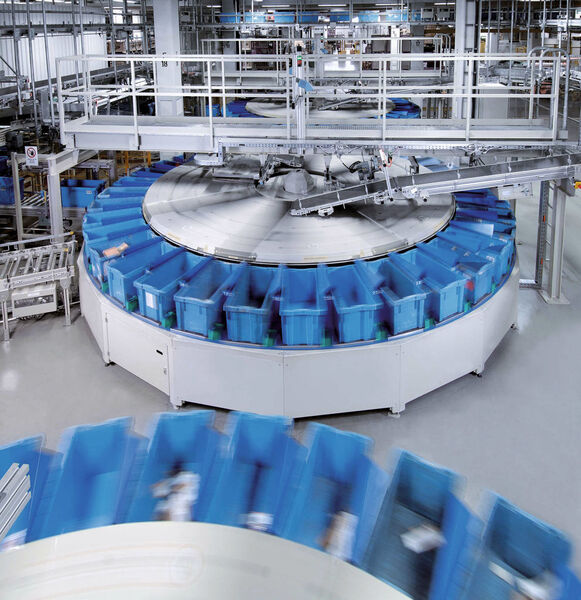Die drei PSB-Ringsorter in der zentralen BMW-Teileauslieferung in Dingolfing sind für Liegewaren und Stückgut im mittleren Leistungsbereich konzipiert.  (Bild: PSB)