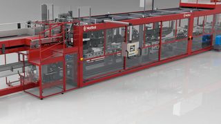 Umrüsten per Mausklick: Innerhalb der Verpackungslinie haben die Ingenieure von West Rock einen immer höheren Anteil bislang mechanisch ausgeführter Funktionen in die Software verlagert. (Bosch Rexroth)