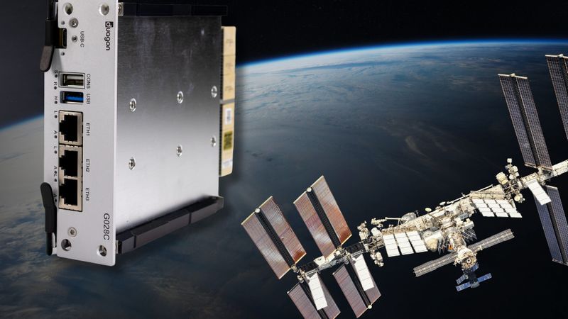 The G028 CPU board from duagon is part of the CCA developed by duagon for use on the ISS.(Source:  © Knorr-Bremse, duagon, shutterstock/Paopano)