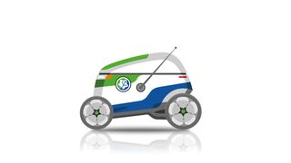 Testfahrzeug für den „efeuCampus“: Güter aller Art sollen in Bruchsal mit neuartigen Fahrzeugen emissionsfrei, generationengerecht und fahrerlos bewegt werden. (Bild: efeuCampus)