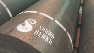 Graphite electrodes are used for electric arc furnace steel production (picture) and automative suppliers.  (Picture: Showa Denko)