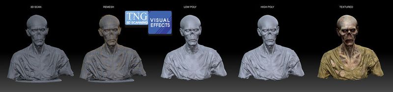 Nach Zusammenführung der Daten werden die UV-Maps aufgefaltet und neu vernetzt, um sie für das Texturieren vorzubereiten. (TNG)