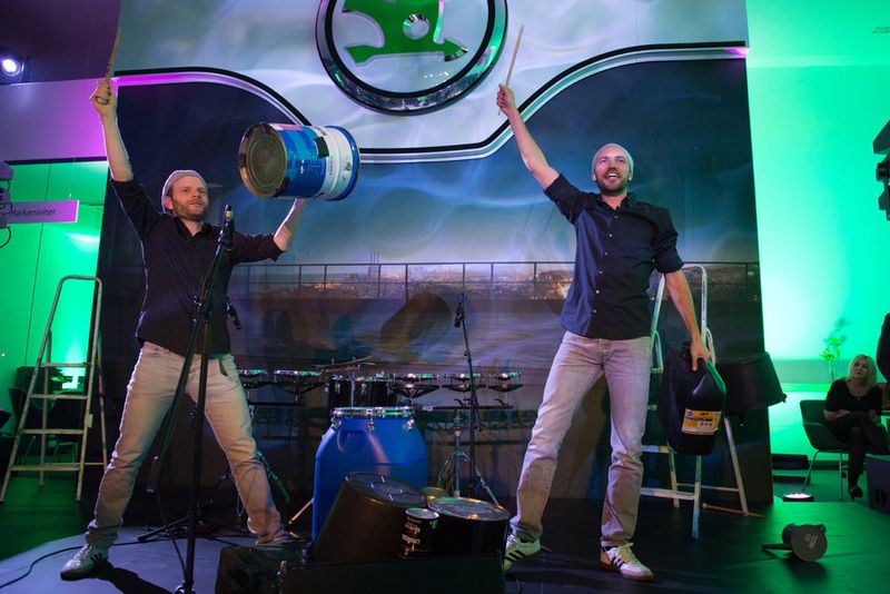 Musikalisch am Werk waren die Doubledrums. (Schwaba / Christoph Fink)
