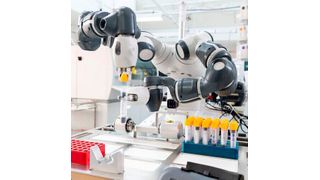 With a prime focus on automation, the Karolinska University Laboratory in Sweden decided to incorporate ABB’s collaborative robot for handling its numerous medical samples, an activity which involved repetitive and tedious tasks. (Source: ABB)