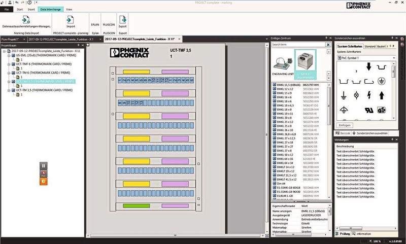 Mit Project complete Marking werden hochwertige Markierungen schnell und wirtschaftlich erzeugt. (Bild: Phoenix Contact)