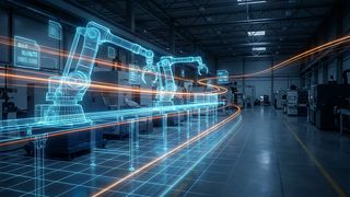 We’re showcasing five of the latest innovations for virtual commissioning—from AI copilots and smart browser tools to deep PLC integration. (Source: © Design Store – stock.adobe.com_AI-generated)