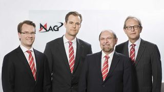 Die MAG Geschäftsführung (v.l.).: Dr. Sebastian Schöning, Jan Siebert,  Dr. Gerald Weber (Vorsitzender ab 1. September) und Rolf Rickmeyer (Vorsitzender bis 31. August). (Bild: MAG)