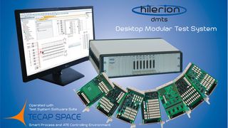 Hilerion dmts (desktop modular test system) ist eine leistungsstarke, modulare Komplettlösung für den schnellen und kostengünstigen Aufbau schlüsselfertiger Testeinrichtungen. (MTQ)