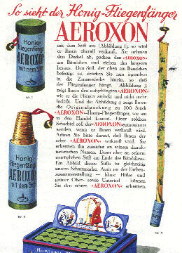 1911 ließ der Waiblinger Konditor Theodor Kaiser die Marke Aeroxon registrieren. Sein klebriges Band lehrt seit 100 Jahren den Fliegen das Fürchten. Archiv (Archiv: Vogel Business Media)