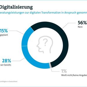 28 Prozent haben bereits Unterstützung bei der Digitalisierung ihres Unternehmens in Anspruch genommen.