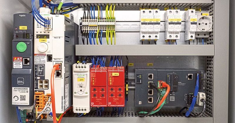 Komplexe Industrieanlagen verlangen nach vielseitigen Steuerungslösungen. Modicon M262 (rechts unten) ist leicht in jeden Betrieb zu implementieren und fungiert als Schnittstelle zwischen Datenerfassung und Anlagenkontrolle.  (Schneider Electric)