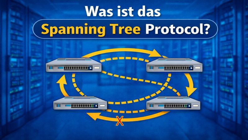 Das Spanning Tree Protocol erzeugt in geswitchten Netzen mit redundanten Verbindungen automatisch eine schleifenfreie Baumtopologie und verhindert dadurch Probleme wie Broadcast-Stürme.(Bild:  ChatGPT / KI-generiert)