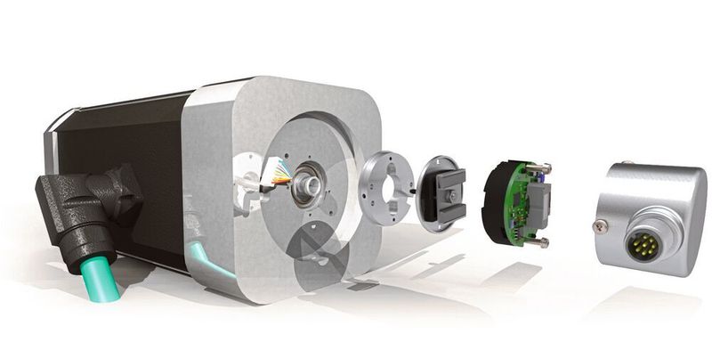 Explosion Shot – ein paar Handgriffe reichen und das Stepper Kit ist im Motor integriert.  (Posital-Fraba)