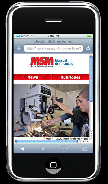 Même les galeries d'images du site MSM sont disponible sur les téléphones portables. (Image: MSM)