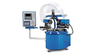 Die Abrichtmaschine AR17 eignet sich für ein schnelles und präzises Abrichten von Schleifscheiben. (ERO-Führungen)