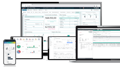 Die Lösungen von Forterro bieten alles aus einer Hand für vernetzte, zukunftssichere Prozesse: Targit, Prodaso, Abas ERP, BLP und DocuWare (von links nach rechts).  (Bild:  Forterro)