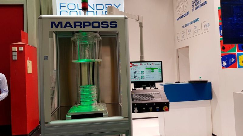 Marposs zeigte auch Lösungen zur Dichtheitsprüfung von Gussteilen. (Bild: D.Quitter/VCG)