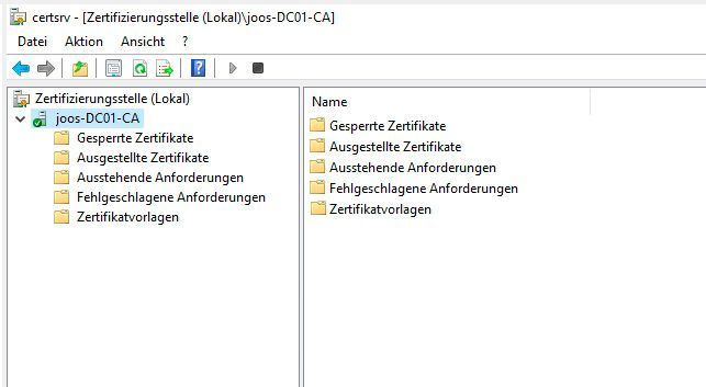 Mit certsrv.msc wird die Verwaltungskonsole für die Zertifikatsdienste gestartet. Hier lassen sich alle maßgeblichen Anpassungen vornehmen. (Th. Joos)