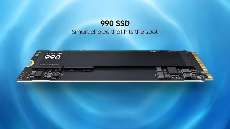 Die Samsung SSD 990 ist laut Hersteller eine Allround-SSD mit hoher Performance für datenintensive Herausforderungen im Alltag.(Bild:  Samsung)