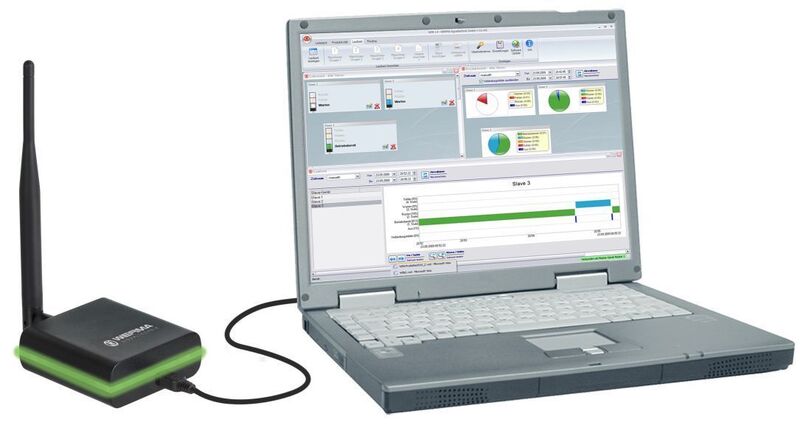 Mit der mitgelieferten Software kann der Anwender seinen Maschinenpark per Funk auf einen Blick am PC überwachen. (Archiv: Vogel Business Media)