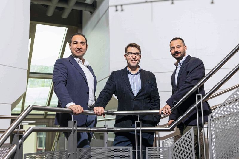 Les 3 co-fondateurs de CCRAFT SA : Hamed Sattari, Andreas Voelker, et Hernán Furci (de g. à droite). (Source : CSEM)