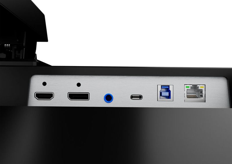 Zu den Anschlüssen bei den beiden Iiyama Prolite-Displays zählt ein Ethernet-Port, der mittels USB-C nutzbar ist.  (Bild: Iiyama)